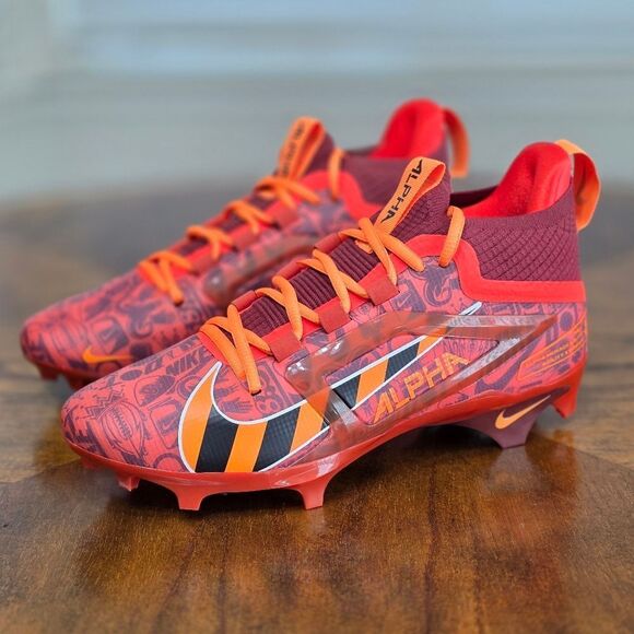 Nike Alpha Menace 4 Elite NRG Red Football Cleats FQ4046 600 Men's 7.5 New RARE - Picture 3 of 14